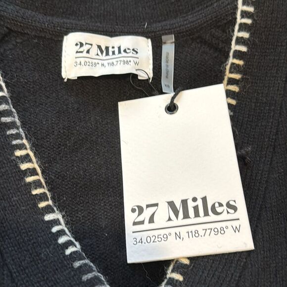 NWT 27 MILES MALIBU Galatea Cardigan Black XS - Picture 10 of 12